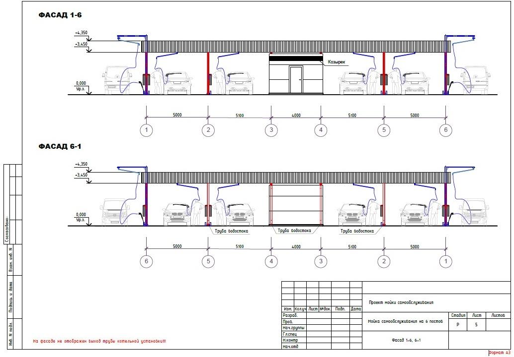 Чертежи автомойки самообслуживания на 4 поста